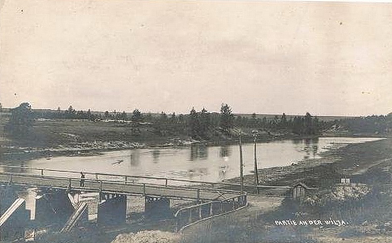 Мост через Вилию в Жодишках, предположительно между 1914 и 1918 гг..JPG