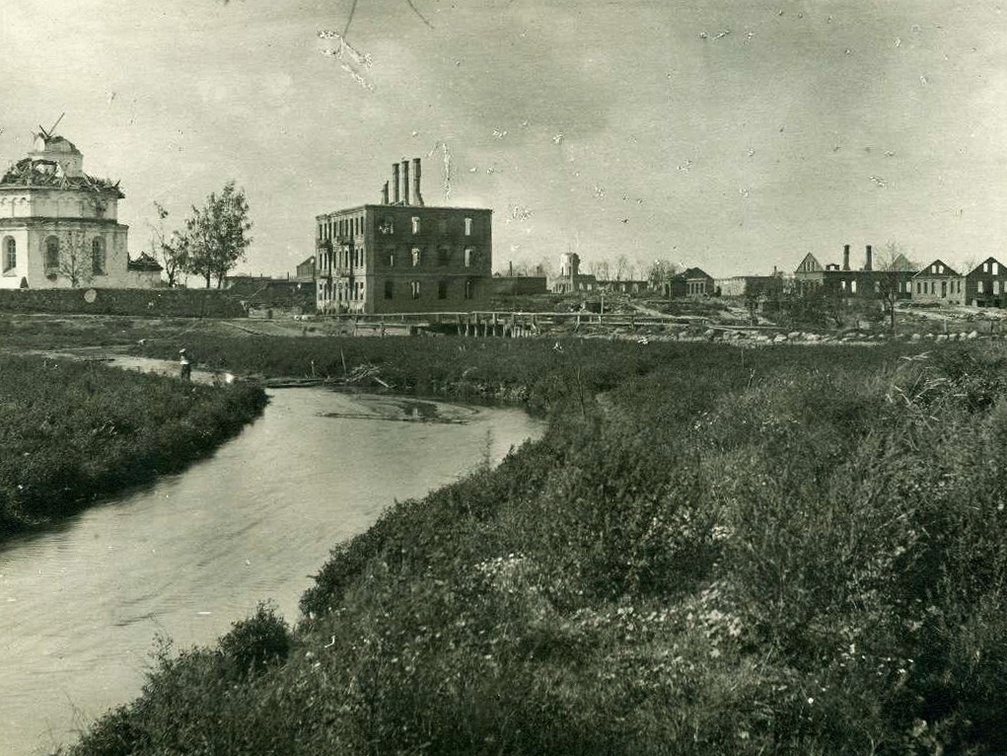 Вид на Сморгонь со стороны р.Оксна, 1917 г.