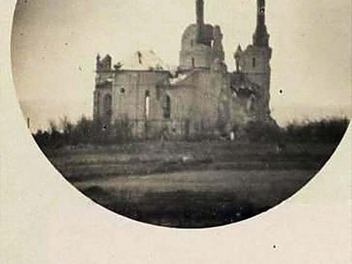 Руины нового костёла, уничтоженного во время Первой мировой войны, 1916 г.