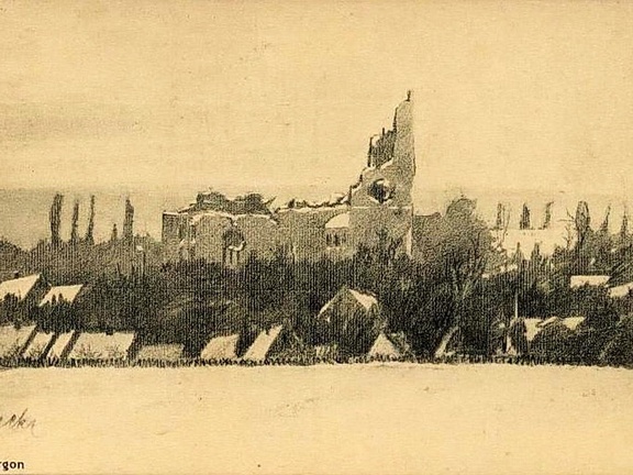 Руины нового костёла, уничтоженного во время Первой мировой войны, 1915-1918 гг.