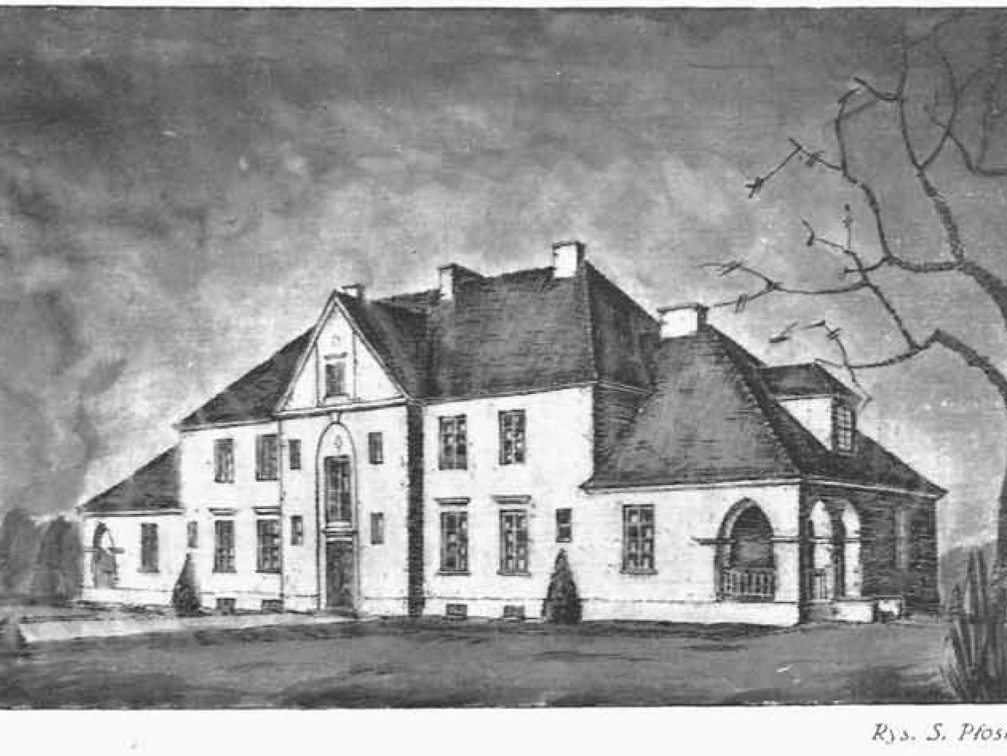 Бывший дом для польских судебных служащих, дворовый фасад, рис.1925 г.