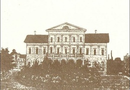 Фасад дворца на литографии Казимира Бахматовича, 1835 г.