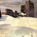 Кревский замок на картине Фердинанда Рущица, 1899 г.