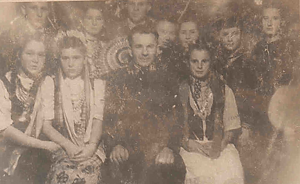 Встреча Нового года в сморгонской школе, ученики 8 класса, 1948 г.